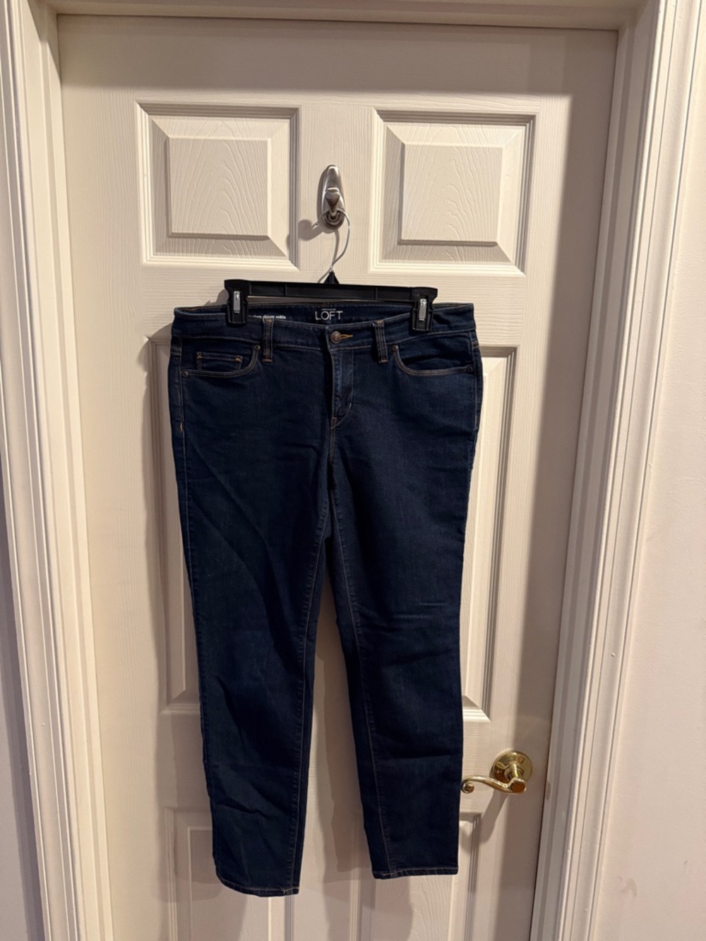 LOFT Dark Indigo Blue Modern Skinny Ankle Jeans